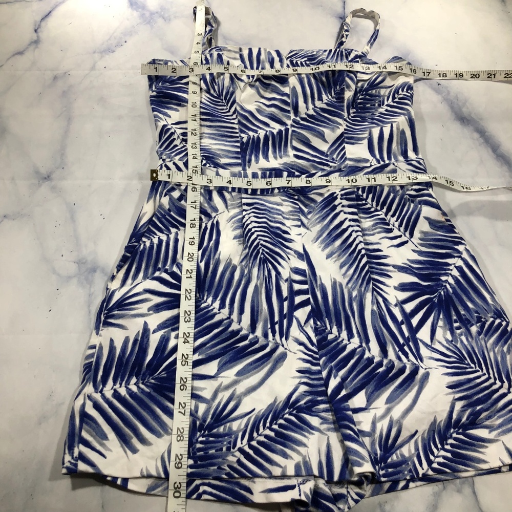 Sam Edelman Printed Strappy Romper Cobalt Palm - Picture 8 of 8